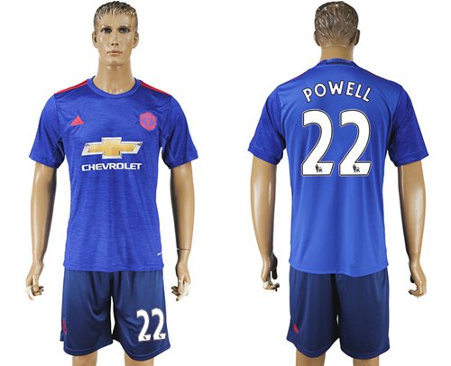 Manchester United 22 Powell Away Soccer Club Jersey
