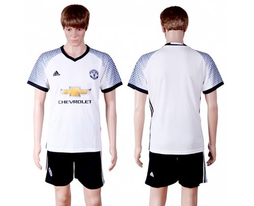 Manchester United Blank White Soccer Club Jersey