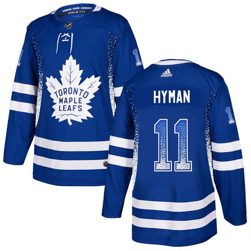 Maple Leafs 11 Zach Hyman Blue Drift Fashion  Jersey