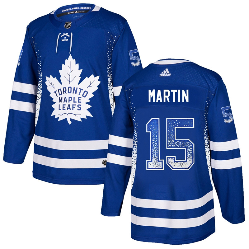 Maple Leafs 15 Matt Martin Blue Drift Fashion  Jersey