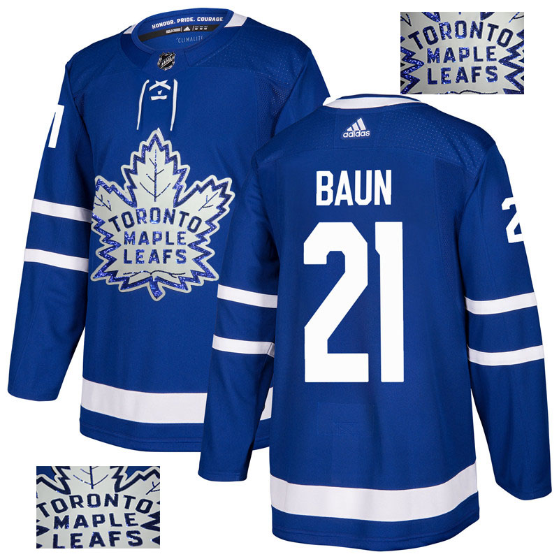 Maple Leafs 21 Bobby Baun Blue  Jersey