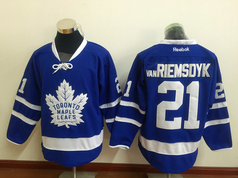 Maple Leafs 21 James Van Riemsdyk Blue New Stitched NHL Jersey