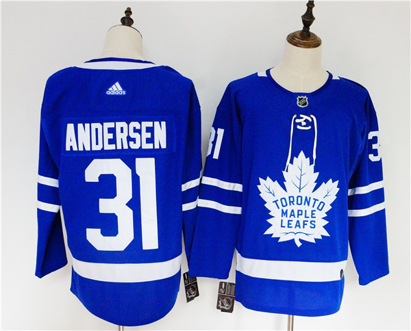 Maple Leafs 31 Frederik Andersen Blue Women  Jersey