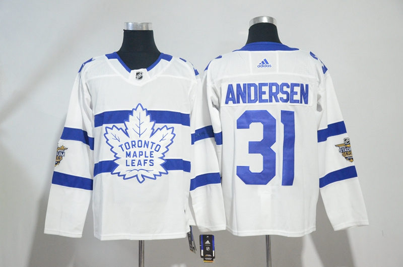 Maple Leafs 31 Frederik Andersen White 2018 NHL Stadium Series  Jersey