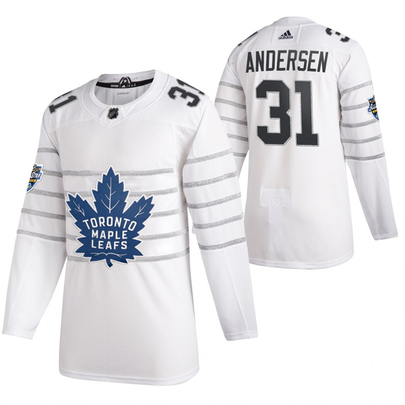 Maple Leafs 31 Frederik Andersen White 2020 NHL All Star Game Adidas Jersey
