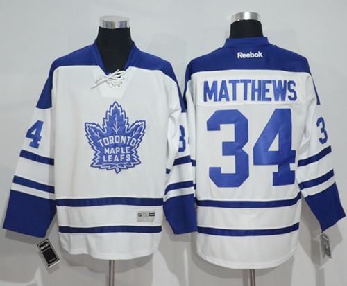 Maple Leafs 34 Auston Matthews White Third Stitched NHL Jersey
