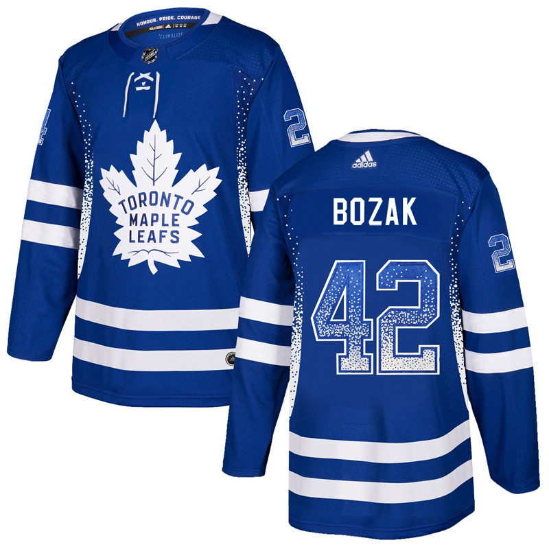 Maple Leafs 42 Tyler Bozak Blue Drift Fashion  Jersey