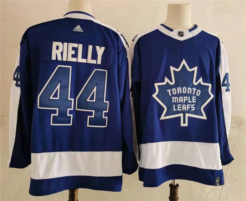 Maple Leafs 44 Morgan Rielly Blue 2020 21 Reverse Retro Adidas Jersey