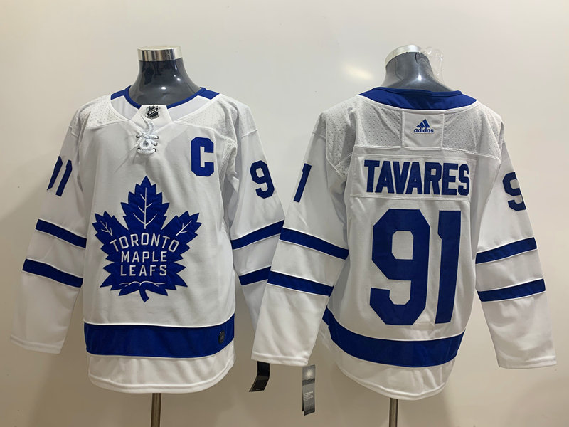 Maple Leafs 91 John Tavares White  Jersey