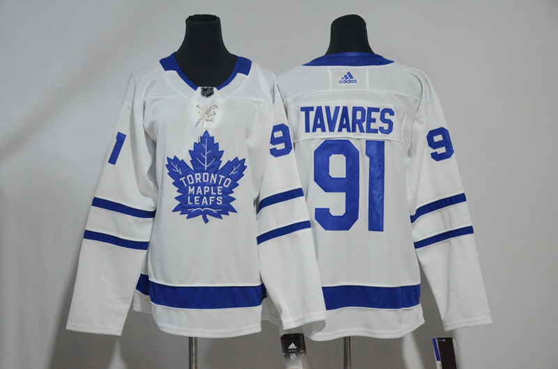 Maple Leafs 91 John Tavares White Youth  Jersey