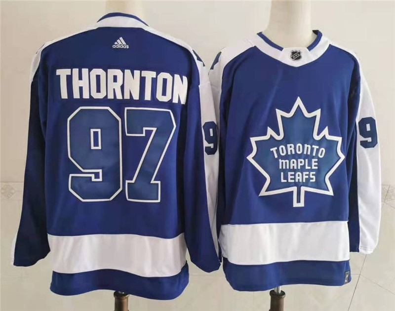 Maple Leafs 97 Joe Thornton Blue 2020 21 Reverse Retro Adidas Jersey