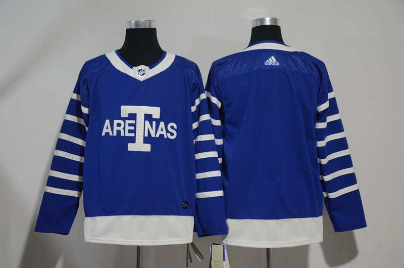Maple Leafs Blank Blue 1918 Arenas Throwback  Jersey
