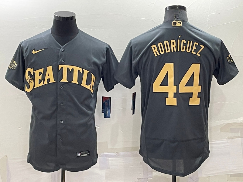 Mariners 44 Julio Rodriguez Charcoal Nike 2022 MLB All Star Flexbase Jerseys