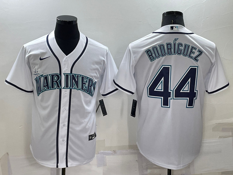 Mariners 44 Julio Rodriguez White Nike Cool Base Jersey