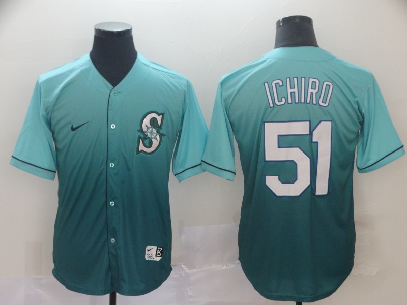 Mariners 51 Ichiro Suzuki Green Drift Fashion Jersey