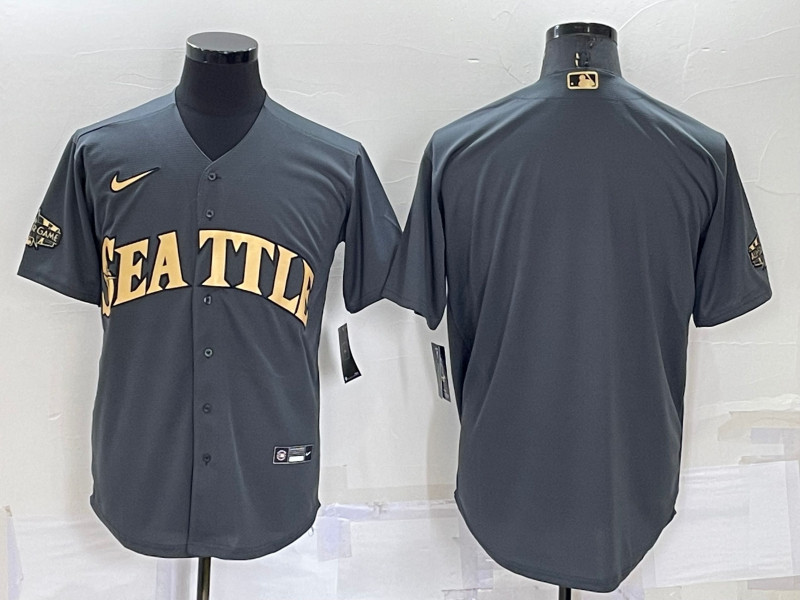 Mariners Blank Charcoal Nike 2022 MLB All Star Cool Base Jersey