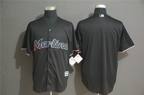 Marlins Blank Black Cool Base Jersey