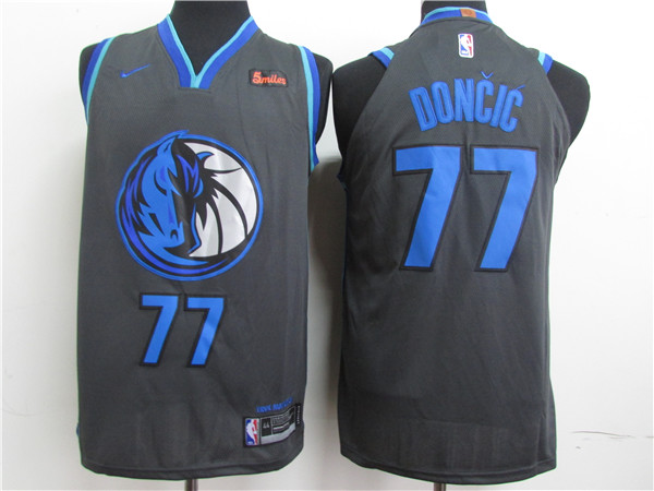 Mavericks 77 Luka Doncic Black 2018 19 City Edition Nike Authentic Jersey