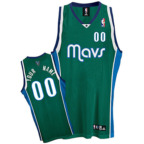 Mavericks Personalized Authentic Green NBA Jersey 