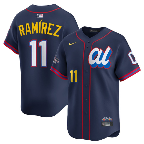 Men's American League 11 José Ramírez Navy 2025 All Star Edition Limited Stitched Baseball Jersey