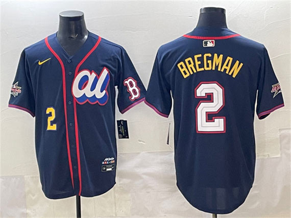 Men's American League 2 Alex Bregman Navy 2025 All Star Edition Limited Stitched Baseball Jersey