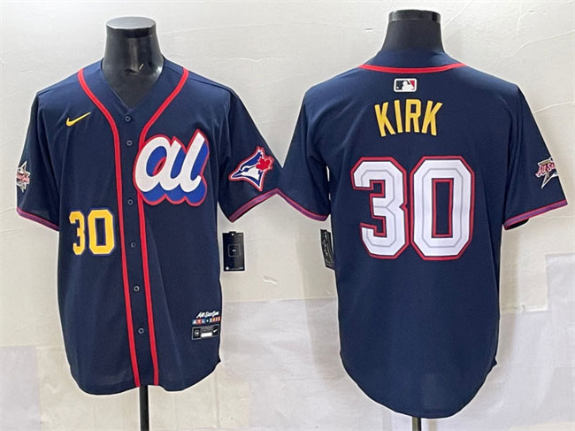 Men's American League 30 Alejandro Kirk Navy 2025 All Star Edition Limited Stitched Baseball Jersey