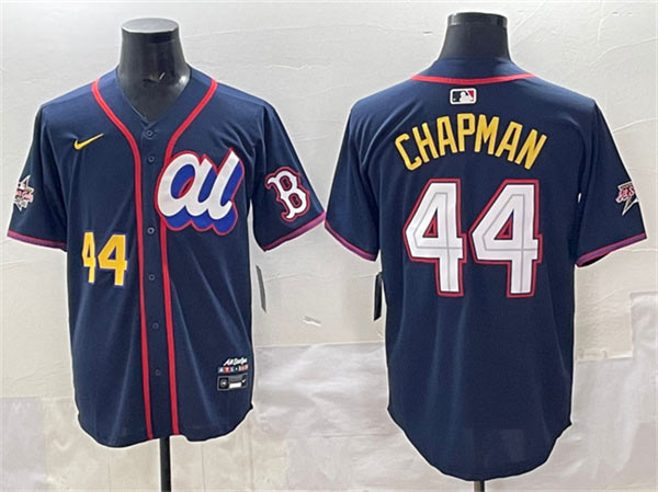 Men's American League 44 Aroldis Chapman Navy 2025 All Star Edition Limited Stitched Baseball Jersey