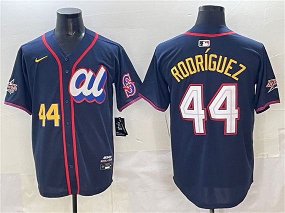 Men's American League 44 Julio Rodríguez Navy 2025 All Star Edition Limited Stitched Baseball Jersey