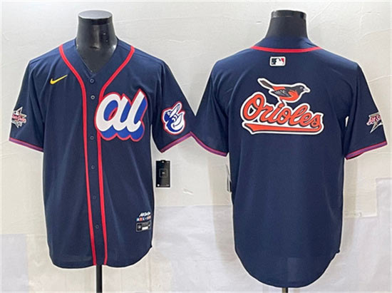 Men's American League Baltimore Orioles Team Big Logo Navy 2025 All Star Edition Limited Stitched Baseball Jersey