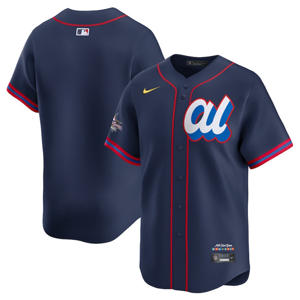 Men's American League Blank Navy 2025 All Star Edition Limited Stitched Baseball Jersey