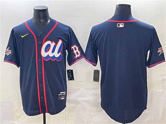Men's American League Boston Red Sox Blank Navy 2025 All Star Edition Limited Stitched Baseball Jersey