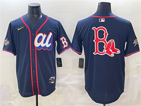 Men's American League Boston Red Sox Team Big Logo Navy 2025 All Star Edition Limited Stitched Baseball Jersey