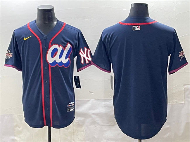 Men's American League New York Yankees Blank Navy 2025 All Star Edition Limited Stitched Baseball Jersey