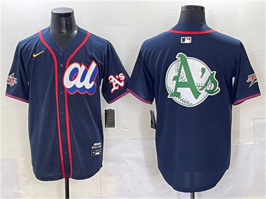 Men's American League Oakland Athletics Team Big Logo Navy 2025 All Star Edition Limited Stitched Baseball Jersey