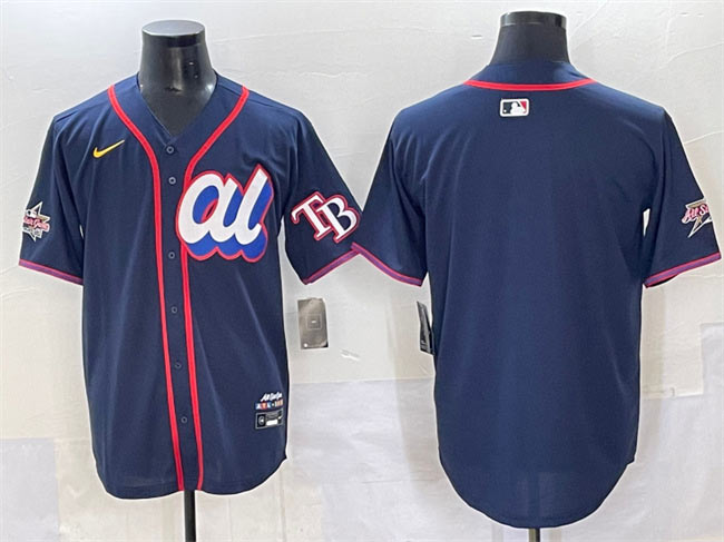 Men's American League Tampa Bay Rays Blank Navy 2025 All Star Edition Limited Stitched Baseball Jersey