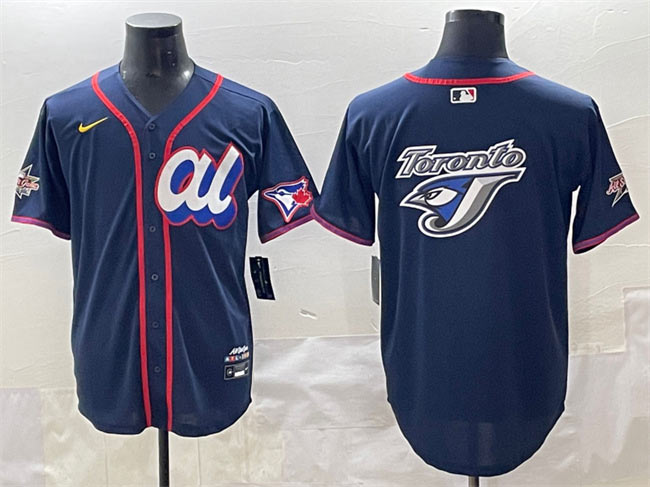 Men's American League Toronto Blue Jays Team Big Logo Navy 2025 All Star Edition Limited Stitched Baseball Jersey