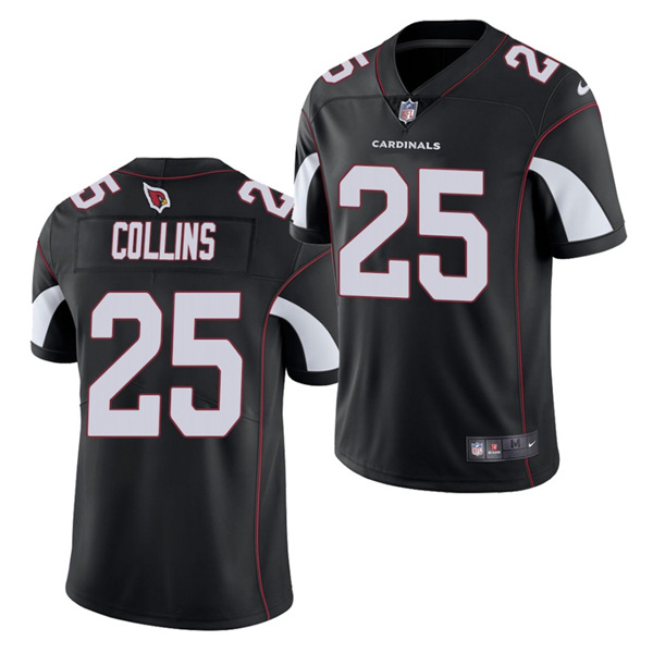 Men's Arizona Cardinals 25 Zaven Collins 2021 Draft Black Vapor Untouchable Stitched NFL Jersey