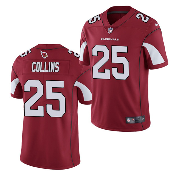 Men's Arizona Cardinals 25 Zaven Collins 2021 Draft Red Vapor Untouchable Stitched NFL Jersey
