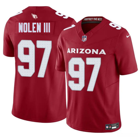 Men's Arizona Cardinals 97 Walter Nolen III Red 2025 Draft F.U.S.E. Vapor Untouchable Limited Football Stitched Jersey