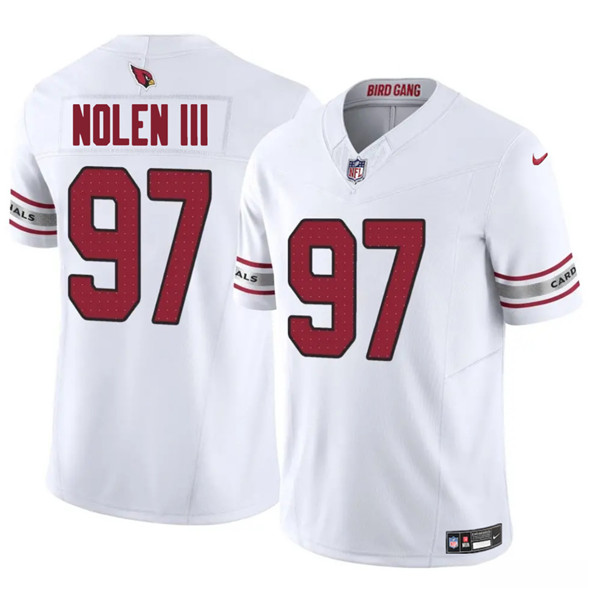 Men's Arizona Cardinals 97 Walter Nolen III White 2025 Draft F.U.S.E. Vapor Untouchable Limited Football Stitched Jersey