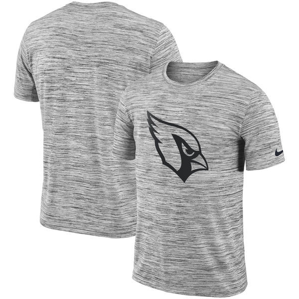 Men's Arizona Cardinals  Heathered Black Sideline Legend Velocity Travel Performance T Shirt