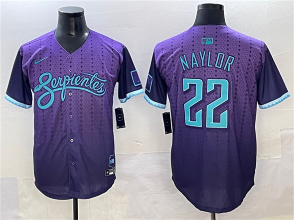Men's Arizona Diamondbacks 22 Josh Naylor Purple 2025 City Connect Limited Stitched Baseball Jersey