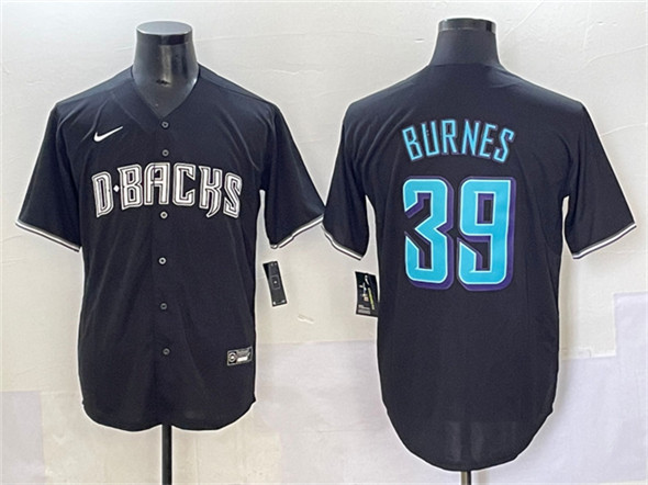 Men's Arizona Diamondbacks 39 Corbin Burnes Black Stitched Baseball Jersey
