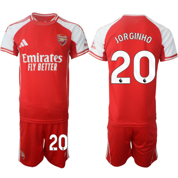 Men's Arsenal F.C 20 Jorginho Red 2025 Home Soccer Jersey Suit