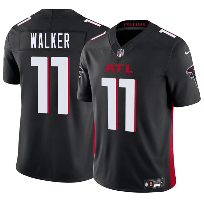 Men's Atlanta Falcons 11 Jalon Walker Black 2025 Draft F.U.S.E. Vapor Untouchable Limited Football Stitched Jersey