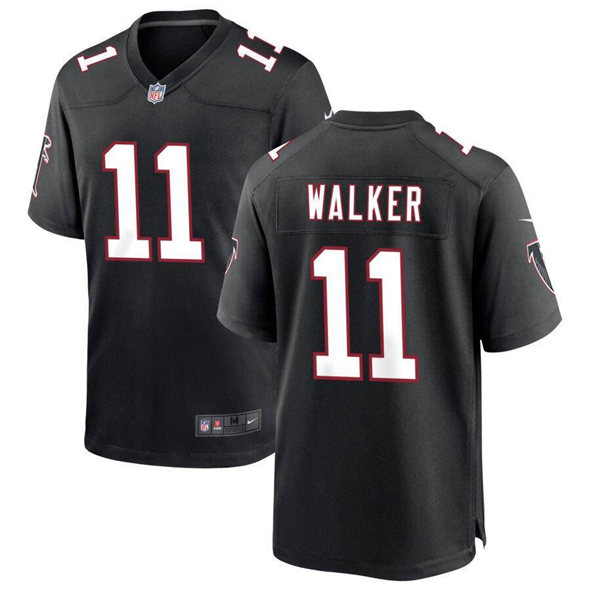 Men's Atlanta Falcons 11 Jalon Walker Black Football Stitched Game Jersey
