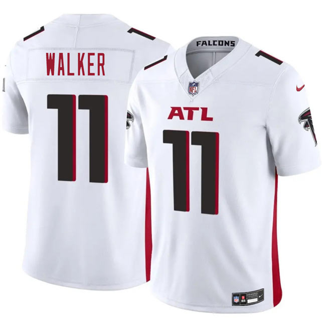 Men's Atlanta Falcons 11 Jalon Walker White 2025 Draft F.U.S.E. Vapor Untouchable Limited Football Stitched Jersey
