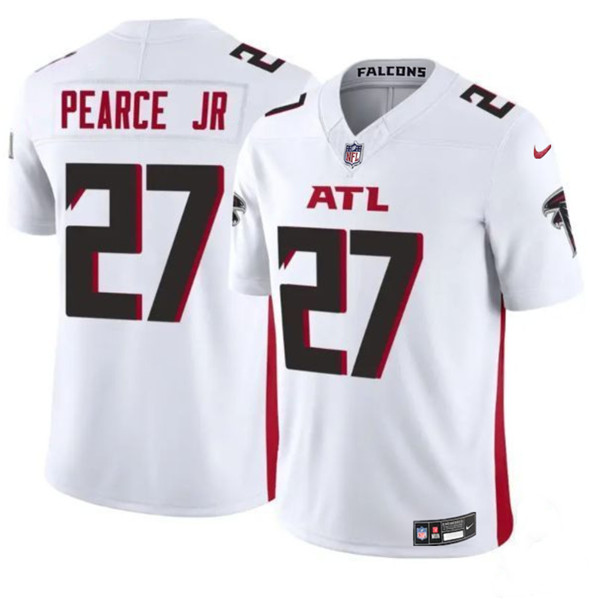 Men's Atlanta Falcons 27 James Pearce Jr White 2025 Draft F.U.S.E. Vapor Untouchable Limited Football Stitched Jersey