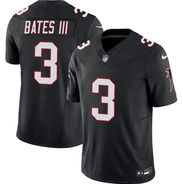 Men's Atlanta Falcons 3 Jessie Bates lll Black 2025 Draft F.U.S.E. Vapor Untouchable Limited Football Stitched Jersey