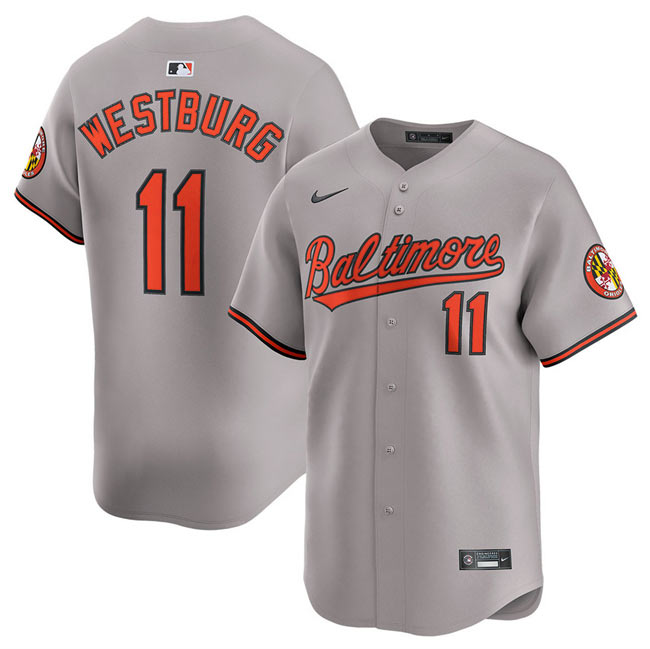 Men's Baltimore Orioles 11 Jordan Westburg Gray 2025 Limited Cool Base Stitched Baseball Jersey
